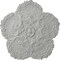 Ekena Millwork Shell Ceiling Medallion, Hand-Painted Frost, 25 5/8"OD x 1"P CM25SHFRF - alternate 1